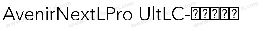 AvenirNextLPro UltLC字体转换